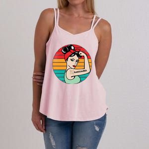 Vaccinated Strong Woman Retro Women's Strappy Tank