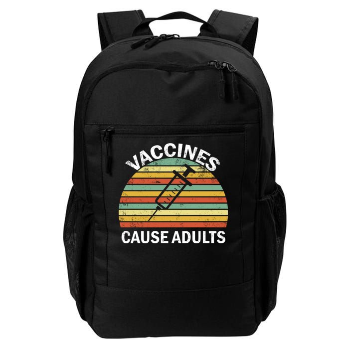 Vaccines Cause Adults Retro Funny Daily Commute Backpack