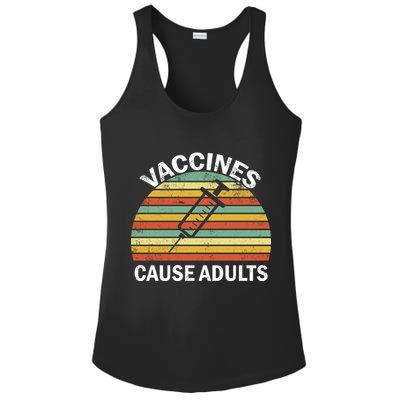 Vaccines Cause Adults Retro Funny Ladies PosiCharge Competitor Racerback Tank