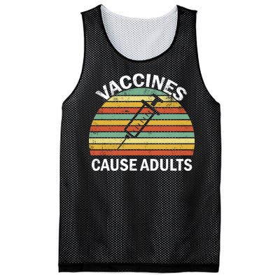 Vaccines Cause Adults Retro Funny Mesh Reversible Basketball Jersey Tank