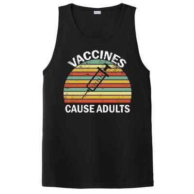 Vaccines Cause Adults Retro Funny PosiCharge Competitor Tank