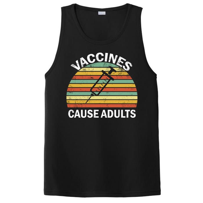 Vaccines Cause Adults Retro Funny PosiCharge Competitor Tank