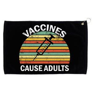 Vaccines Cause Adults Retro Funny Grommeted Golf Towel