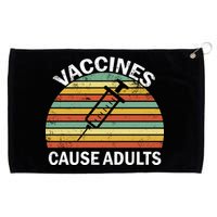 Vaccines Cause Adults Retro Funny Grommeted Golf Towel