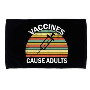 Vaccines Cause Adults Retro Funny Microfiber Hand Towel