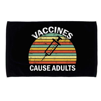 Vaccines Cause Adults Retro Funny Microfiber Hand Towel