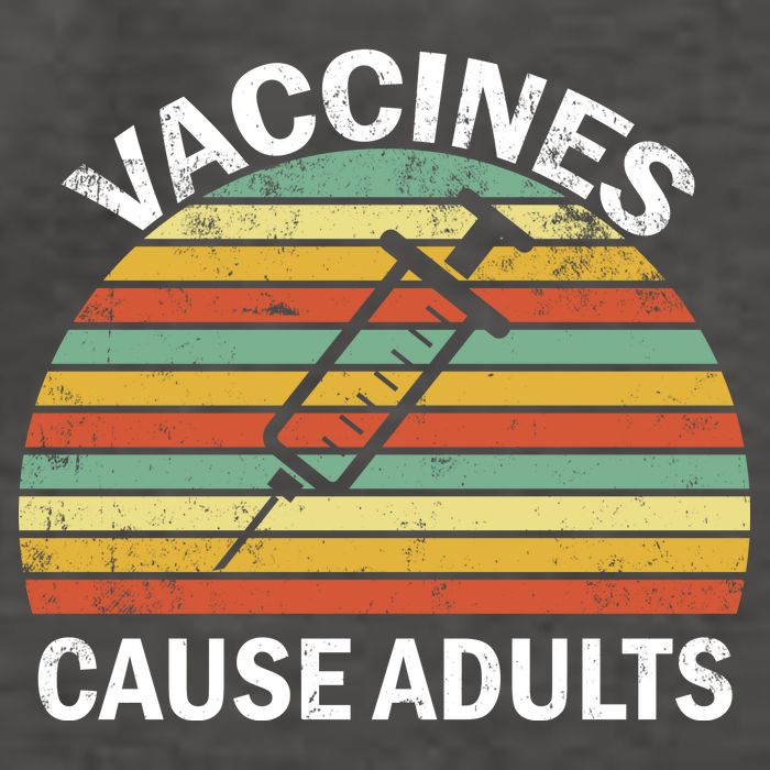 Vaccines Cause Adults Retro Funny Vector Backpack