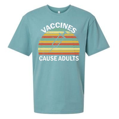 Vaccines Cause Adults Retro Funny Sueded Cloud Jersey T-Shirt