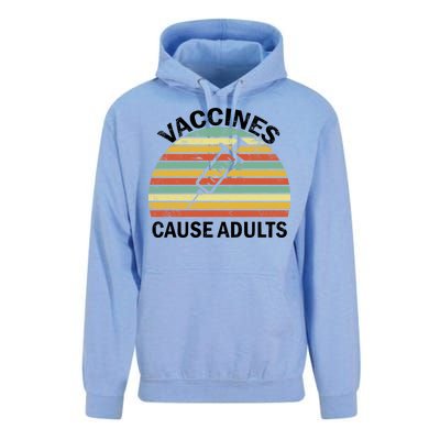 Vaccines Cause Adults Retro Funny Unisex Surf Hoodie