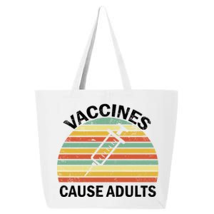 Vaccines Cause Adults Retro Funny 25L Jumbo Tote