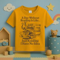 Vintage A Day Without Reading Is Like Just Kidding I Have No Idea Toddler T-Shirt