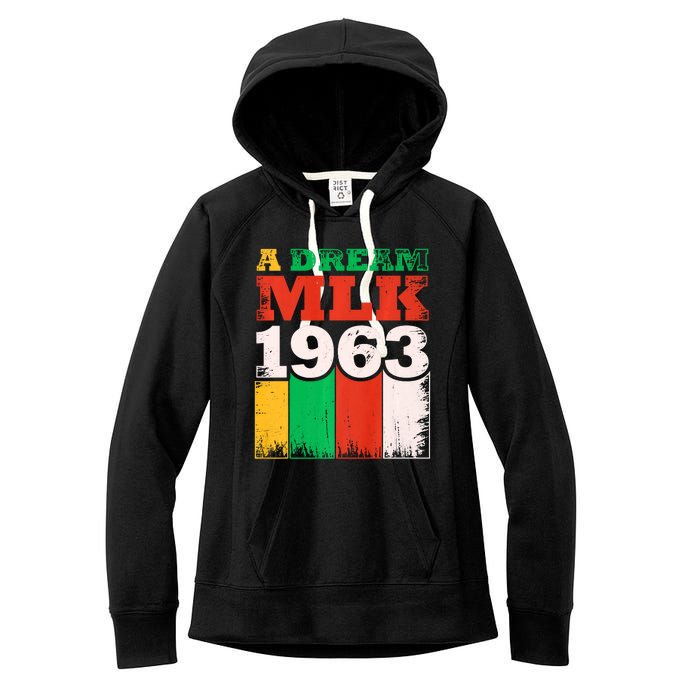 Vintage A Dream MLK Martin Luther King Jr. Women's Fleece Hoodie