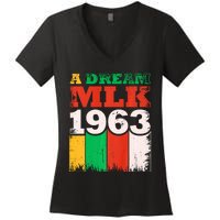 Vintage A Dream MLK Martin Luther King Jr. Women's V-Neck T-Shirt