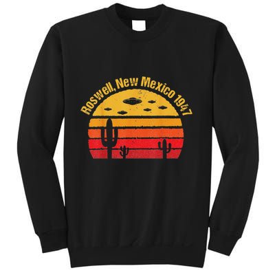 Vintage Alien Distressed Text Roswell New Mexico 1947 Sweatshirt