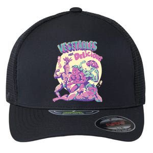 Vegetables Are Delicious Flexfit Unipanel Trucker Cap