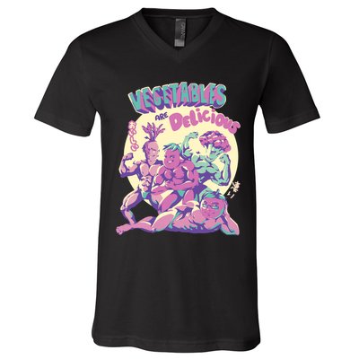 Vegetables Are Delicious V-Neck T-Shirt