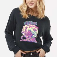 Vegetables Are Delicious Cropped Pullover Crew