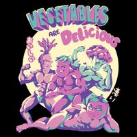 Vegetables Are Delicious Cropped Pullover Crew