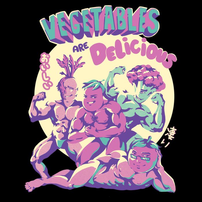 Vegetables Are Delicious Cropped Pullover Crew