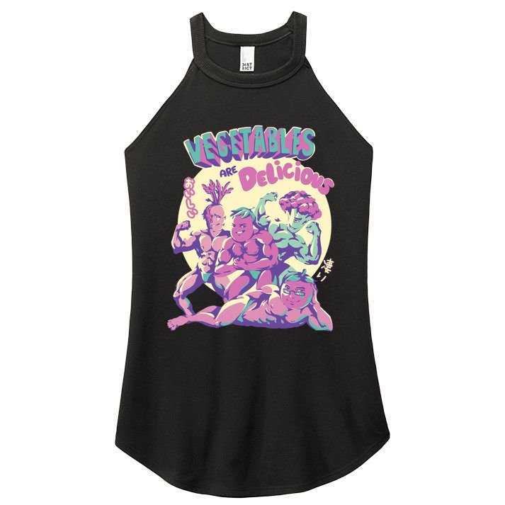 Vegetables Are Delicious Women's Perfect Tri Rocker Tank