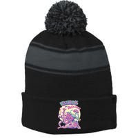 Vegetables Are Delicious Stripe Pom Pom Beanie