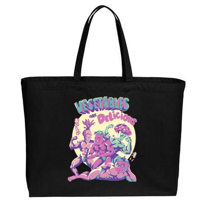 Vegetables Are Delicious Cotton Canvas Jumbo Tote