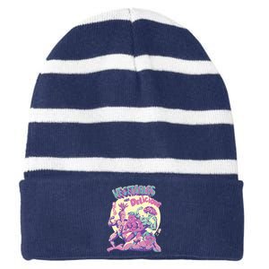 Vegetables Are Delicious Striped Beanie with Solid Band