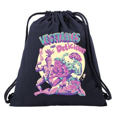 Vegetables Are Delicious Drawstring Bag