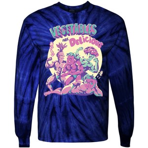 Vegetables Are Delicious Tie-Dye Long Sleeve Shirt