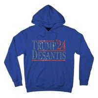 Vintage And Distressed Donald Trump Ron Desantis 2024 Gift Tall Hoodie