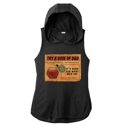 Vintage Ad D20 Healing Potion Ladies PosiCharge Tri-Blend Wicking Draft Hoodie Tank