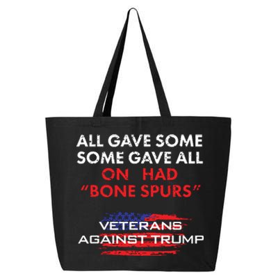 Veterans Antitrump Draft Dodger Bone Spurs For Vets 25L Jumbo Tote