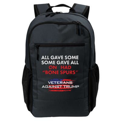 Veterans Antitrump Draft Dodger Bone Spurs For Vets Daily Commute Backpack