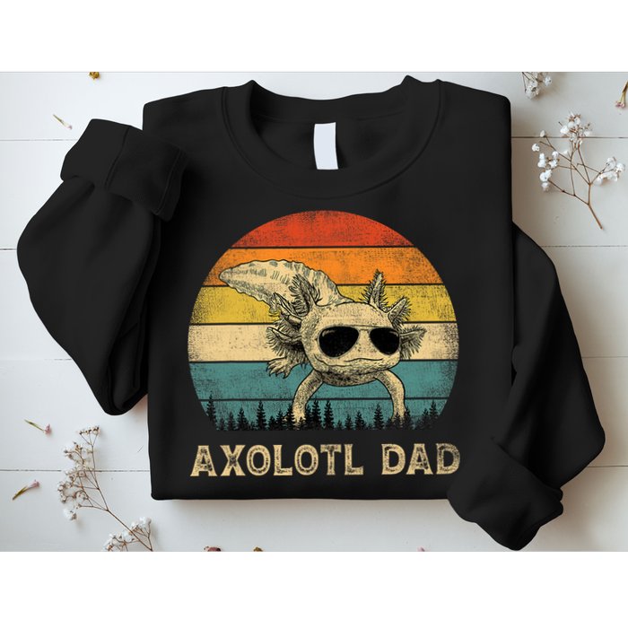 Vintage Axolotl Dad Axolotl Lovers Daddy Father's Day Sweatshirt