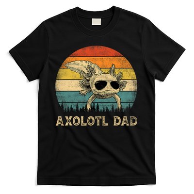 Vintage Axolotl Dad Axolotl Lovers Daddy Father's Day T-Shirt