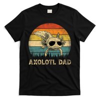 Vintage Axolotl Dad Axolotl Lovers Daddy Father's Day T-Shirt