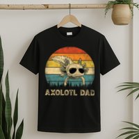 Vintage Axolotl Dad Axolotl Lovers Daddy Father's Day T-Shirt
