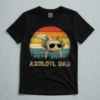 Vintage Axolotl Dad Axolotl Lovers Daddy Father's Day T-Shirt