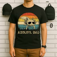 Vintage Axolotl Dad Axolotl Lovers Daddy Father's Day T-Shirt
