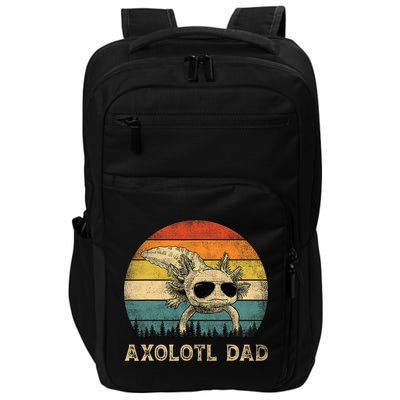 Vintage Axolotl Dad Axolotl Lovers Daddy Father's Day Impact Tech Backpack