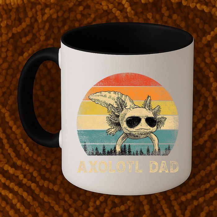 Vintage Axolotl Dad Axolotl Lovers Daddy Father's Day Mug