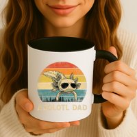 Vintage Axolotl Dad Axolotl Lovers Daddy Father's Day Mug