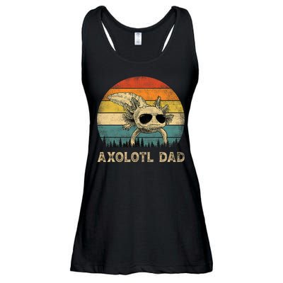 Vintage Axolotl Dad Axolotl Lovers Daddy Father's Day Ladies Essential Flowy Tank