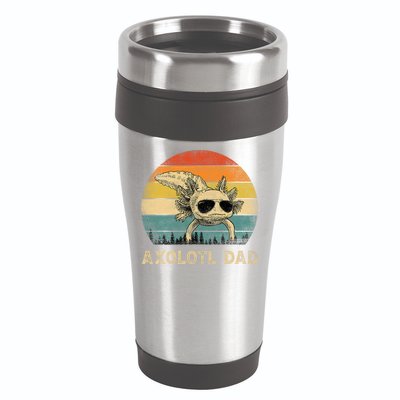 Vintage Axolotl Dad Axolotl Lovers Daddy Father's Day 16oz Travel Tumbler