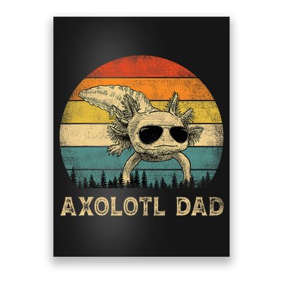 Vintage Axolotl Dad Axolotl Lovers Daddy Father's Day Poster