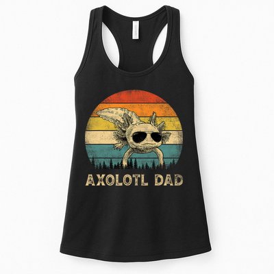 Vintage Axolotl Dad Axolotl Lovers Daddy Father's Day Womens Tank Top