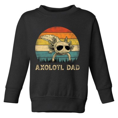 Vintage Axolotl Dad Axolotl Lovers Daddy Father's Day Toddler Sweatshirt