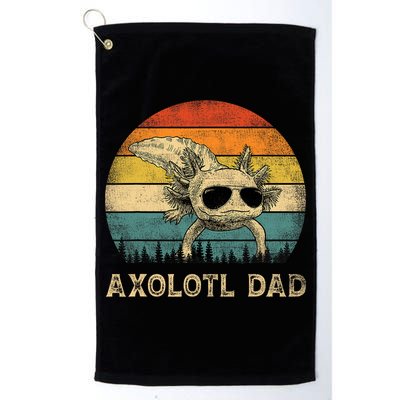 Vintage Axolotl Dad Axolotl Lovers Daddy Father's Day Golf Towel