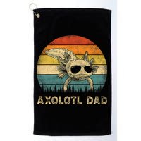 Vintage Axolotl Dad Axolotl Lovers Daddy Father's Day Golf Towel