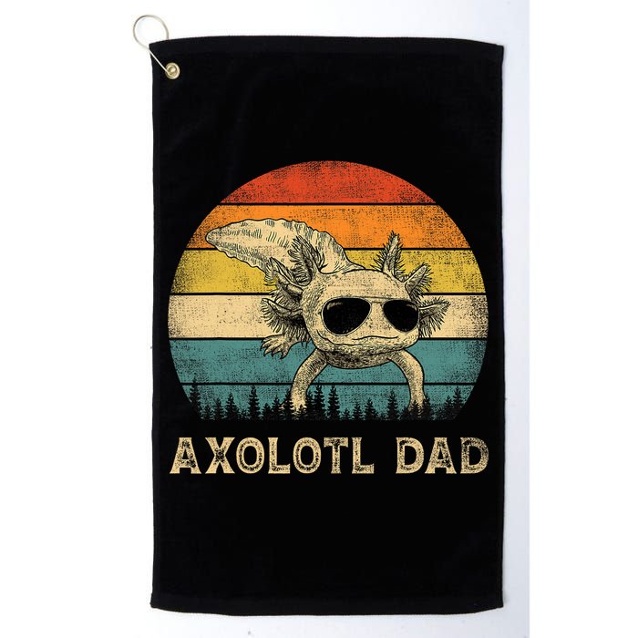 Vintage Axolotl Dad Axolotl Lovers Daddy Father's Day Golf Towel